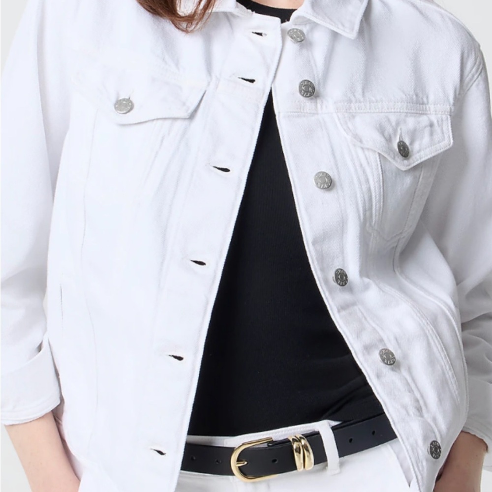 Madewell Classic White Denim Jacket Oversized Trucker